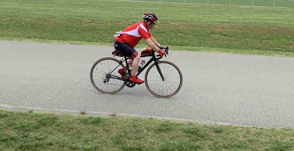 the final stretch after a 50 mile ride